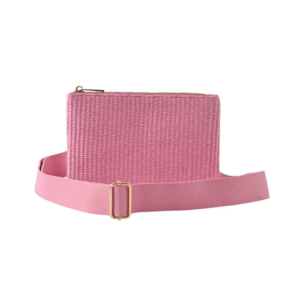 Gelato Series Straw Crossbody Bag - PINK